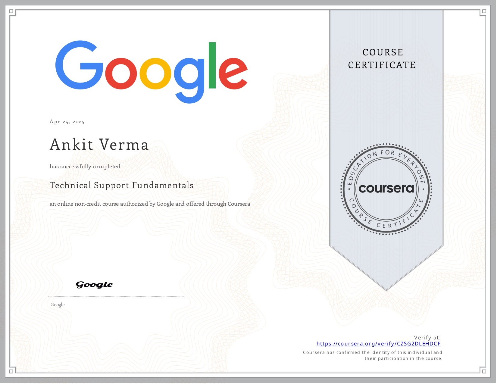 Certification 2