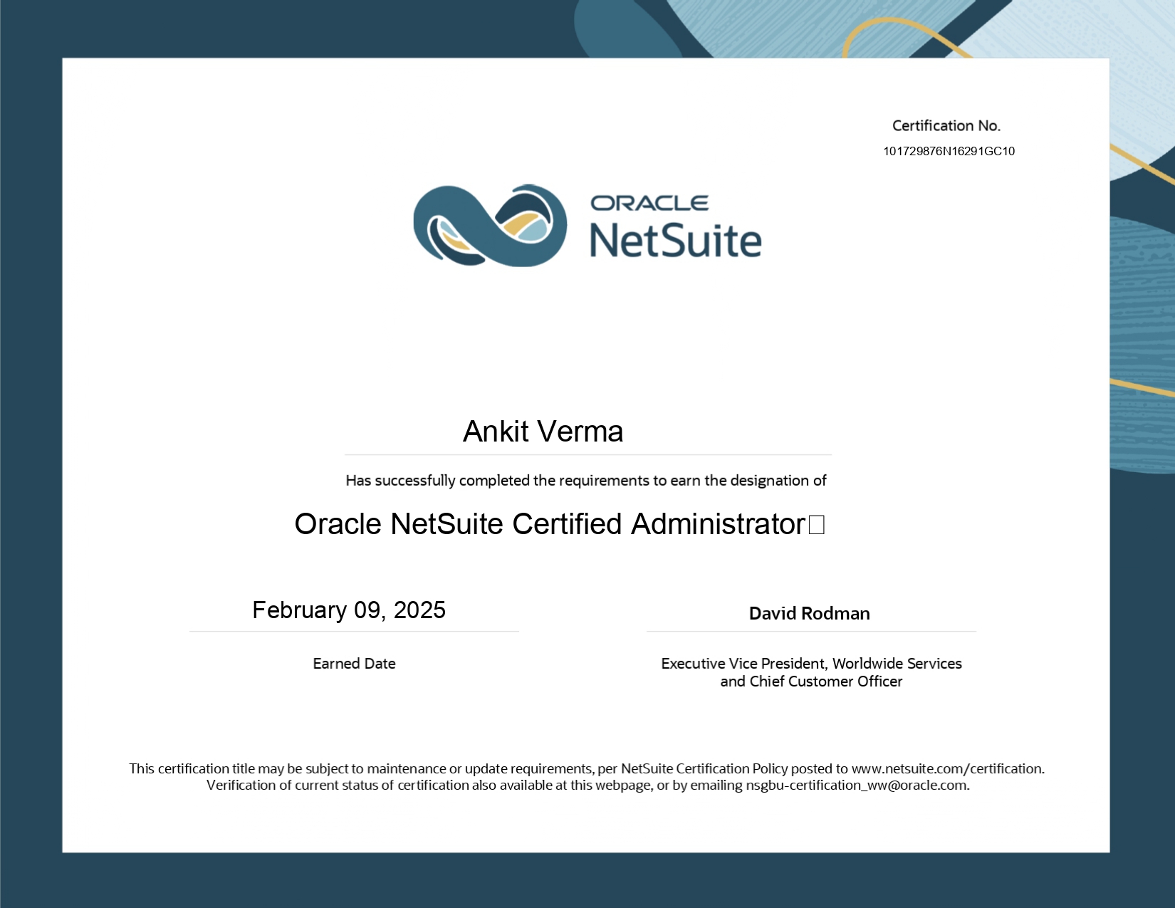 NetSuite Certification